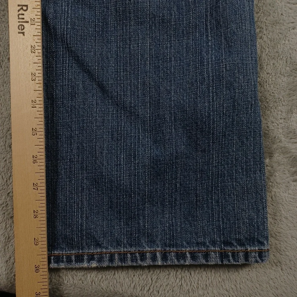 Levis 559 Jeans Men 36x30 Blue Denim Relaxed Fit Straight Leg Pockets Distressed